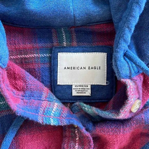 AMERICAN EAGLE hooded light-weight shacket - Picture 2 of 4